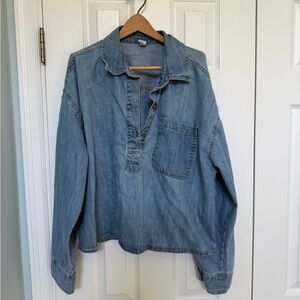 Old Navy Light Blue Denim Shirt